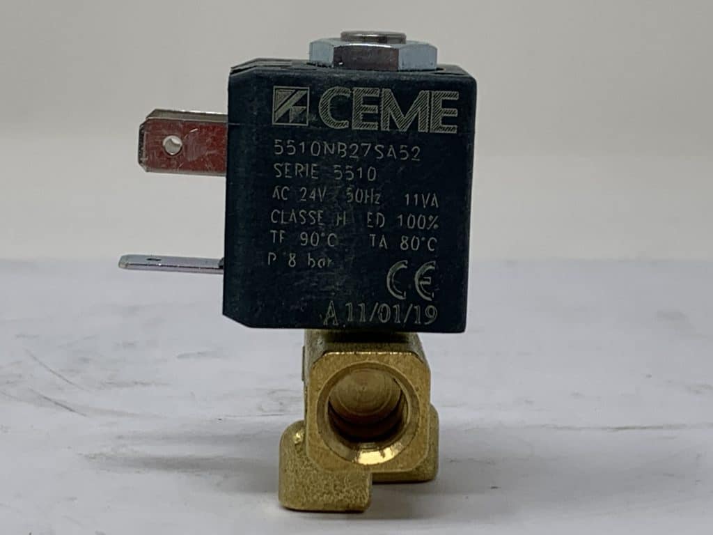 5510NB27SA52 Elettrovalvola CEME 2/2 NC DN.2,7 G 1/8"con bobina 24V AC NBR 90°C