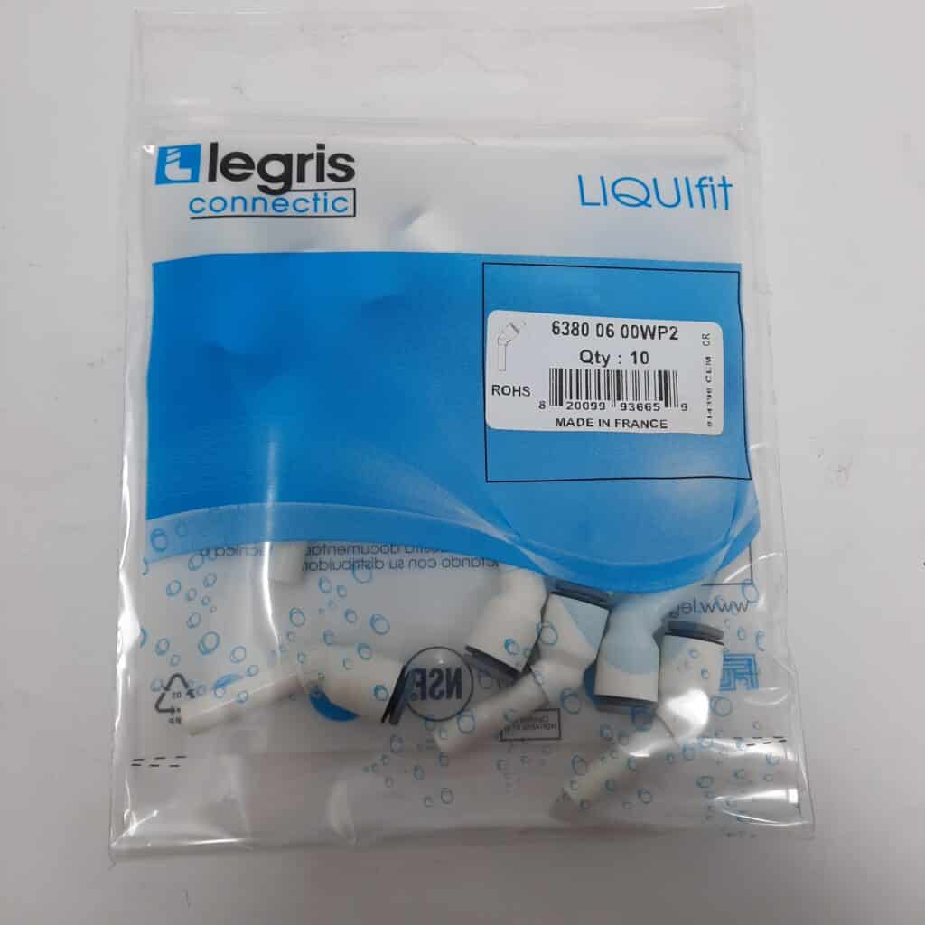 Raccordo biopolomero EPDM gomito 45° D.6 – tubo 6
