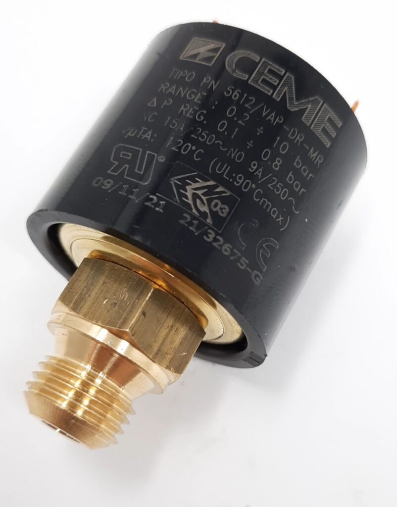 Pressostato CEME Serie PN tipo 5612 G.1/4" Contatti In Scambio T. max 155°C