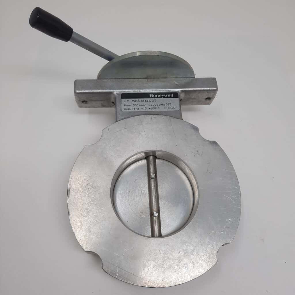 Valvola a farfalla Honeywell VF5065A3003, comando manuale a leva.