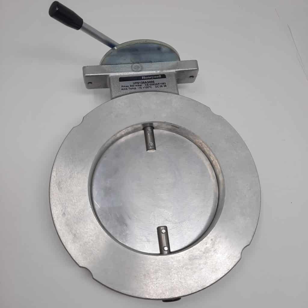 Valvola a farfalla Honeywell VF5125A3005, comando manuale a leva.